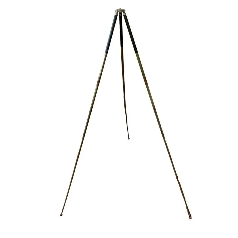 BKD Telescoping Travel Camera Tripod Case Stainless Steel Brass Legs Germany